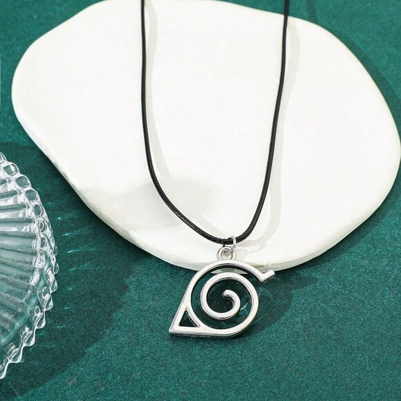 Naruto Konoha Logo Pendant Necklace - Hidden Leaf Village Pendant - Picture 5 of 6